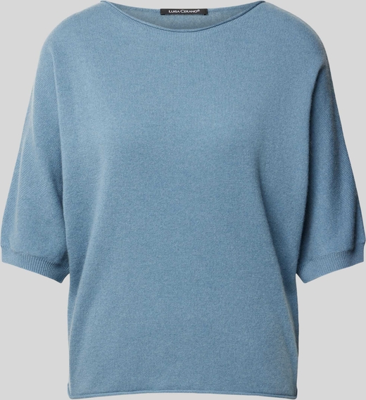 Niebieski sweter Luisa Cerano z bawełny w stylu casual