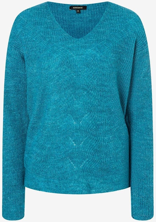 Niebieski sweter More & More z wełny w stylu casual