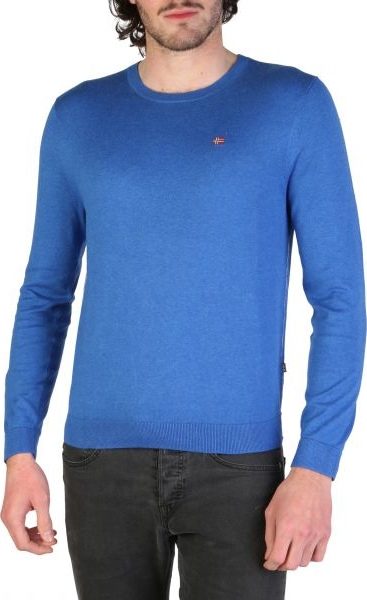 Niebieski sweter Napapijri z bawełny w stylu casual