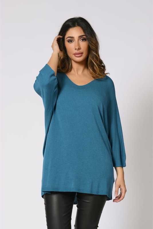 Niebieski sweter Plus Size Company w stylu casual