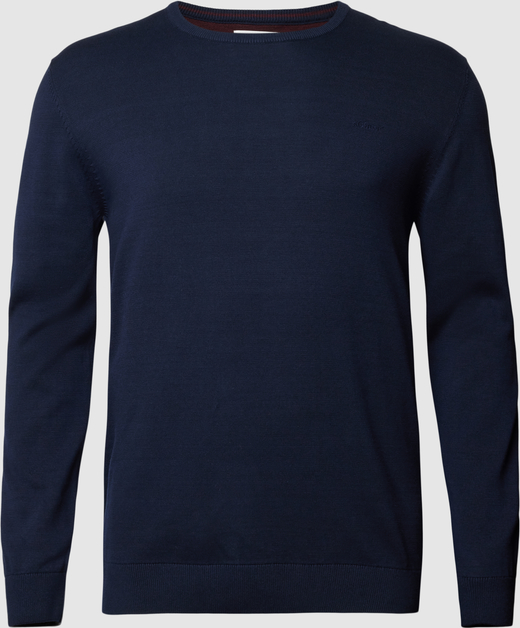 Niebieski sweter S.Oliver w stylu casual z okrągłym dekoltem