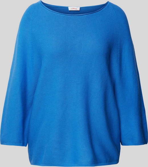 Niebieski sweter S.Oliver z bawełny w stylu casual