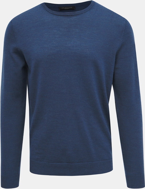 Niebieski sweter Selected Homme z wełny