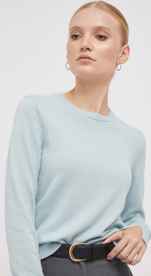 Niebieski sweter Sisley w stylu casual z wełny