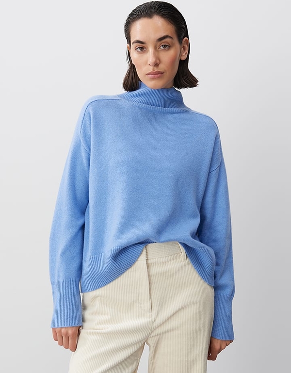 Niebieski sweter someday. w stylu casual z bawełny