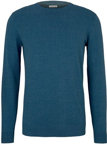 Niebieski sweter Tom Tailor w stylu casual z okrągłym dekoltem