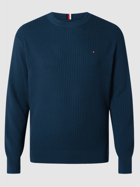 Niebieski sweter Tommy Hilfiger w stylu casual z bawełny