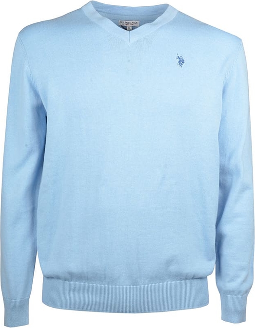 Niebieski sweter U.S. Polo w stylu casual