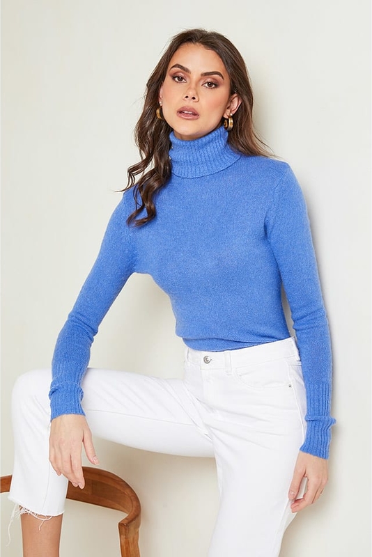 Niebieski sweter Unanyme Georges Rech w stylu casual