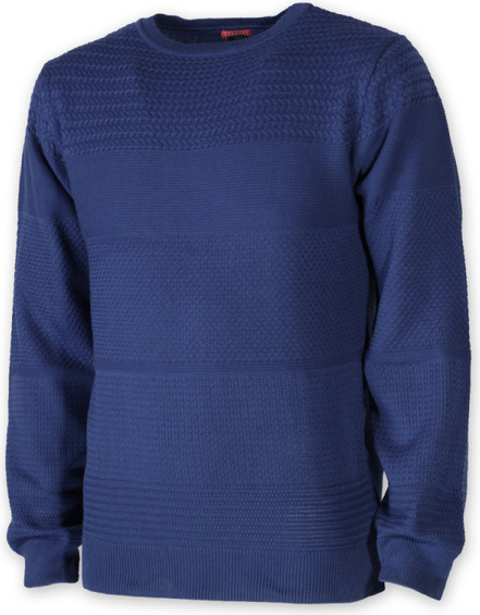 Niebieski sweter Willsoor z okrągłym dekoltem