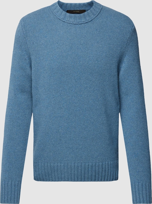 Niebieski sweter Windsor z okrągłym dekoltem