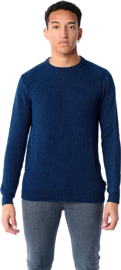 Niebieski sweter Wrangler z okrągłym dekoltem