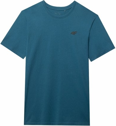 Niebieski t-shirt 4F z bawełny w sportowym stylu