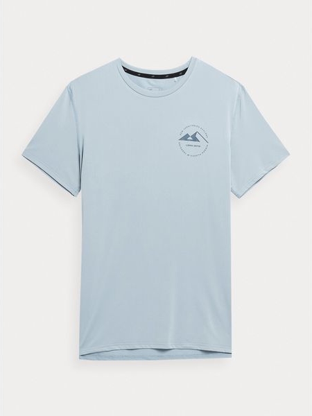 Niebieski t-shirt 4F z krótkim rękawem w sportowym stylu