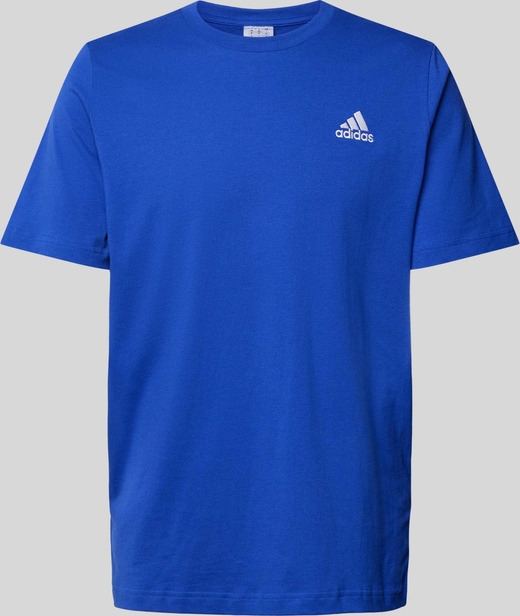 Niebieski t-shirt Adidas Sportswear w sportowym stylu z krótkim rękawem