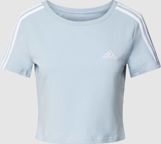Niebieski t-shirt Adidas Sportswear z bawełny