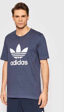 Niebieski t-shirt Adidas w młodzieżowym stylu