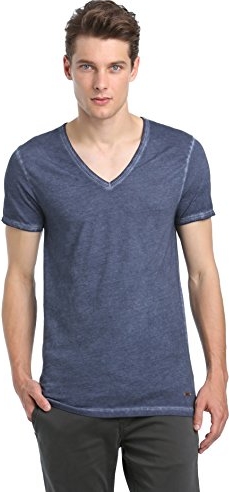 Niebieski t-shirt amazon.de z krótkim rękawem