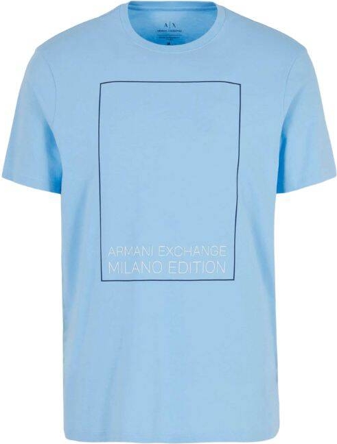 Niebieski t-shirt Armani Exchange z bawełny