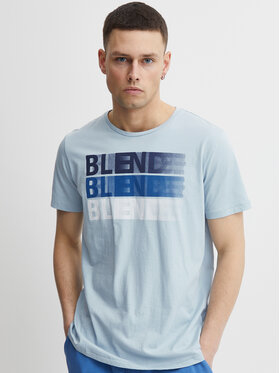 Niebieski t-shirt Blend z krótkim rękawem