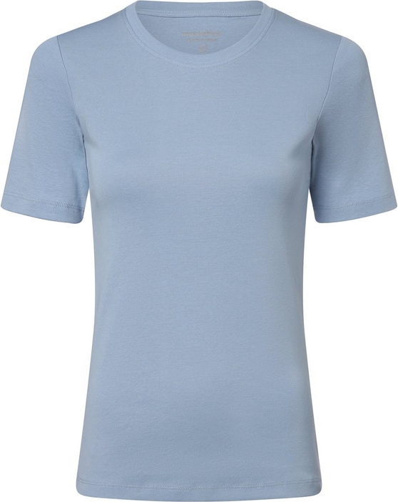 Niebieski t-shirt brookshire w stylu casual z dżerseju z krótkim rękawem