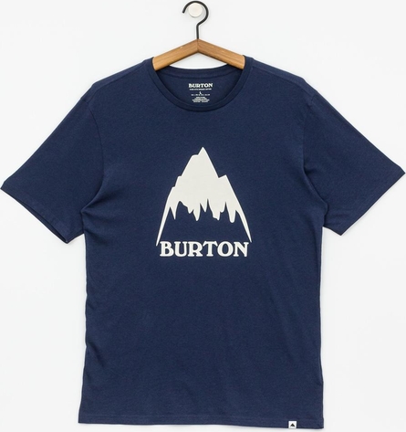 Niebieski t-shirt Burton z krótkim rękawem