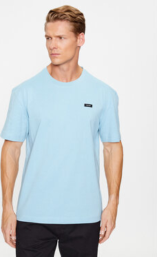Niebieski t-shirt Calvin Klein w stylu casual