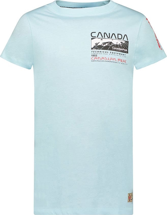 Niebieski t-shirt Canadian Peak z krótkim rękawem z bawełny