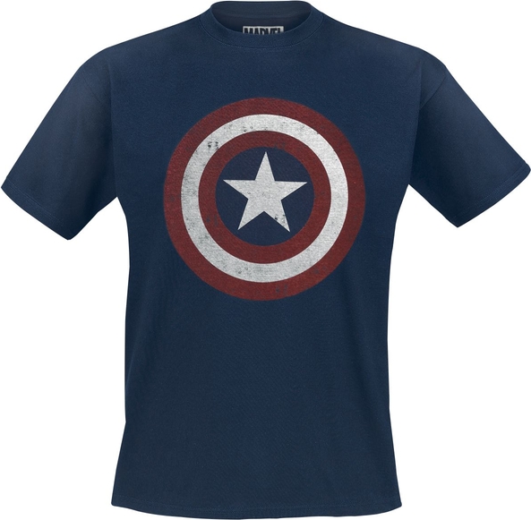 Niebieski t-shirt Captain America w młodzieżowym stylu