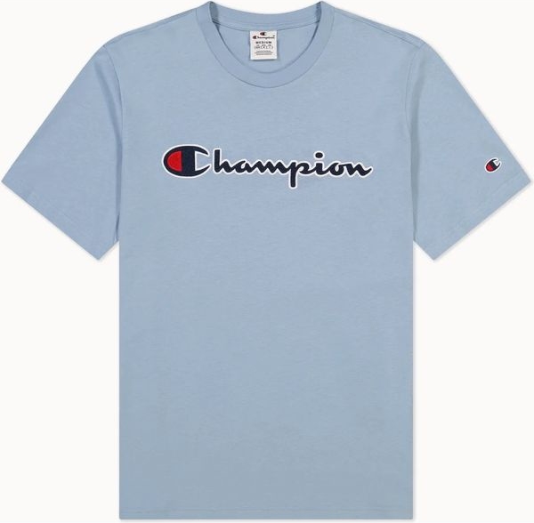 Niebieski t-shirt Champion w sportowym stylu