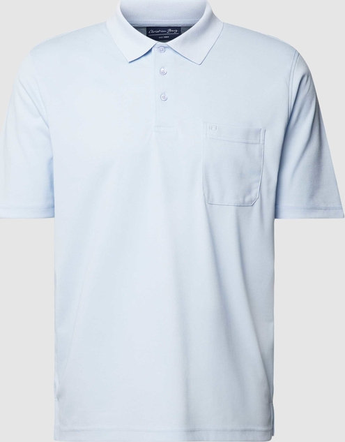 Niebieski t-shirt Christian Berg z bawełny