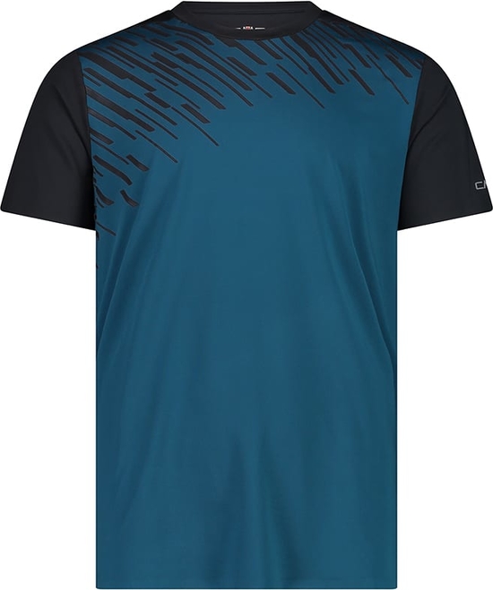 Niebieski t-shirt CMP z krótkim rękawem w sportowym stylu