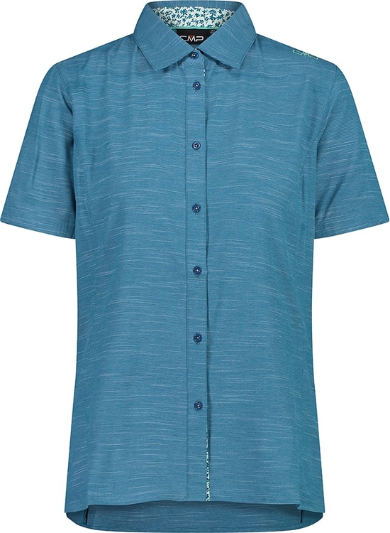 Niebieski t-shirt CMP z krótkim rękawem z dekoltem w kształcie litery v w stylu casual