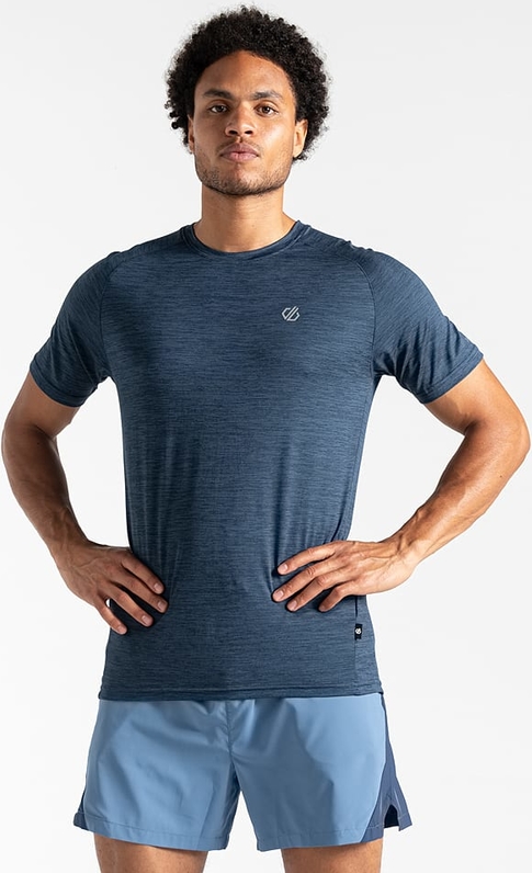 Niebieski t-shirt Dare 2b w sportowym stylu z krótkim rękawem