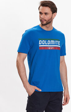 Niebieski t-shirt Dolomite w młodzieżowym stylu