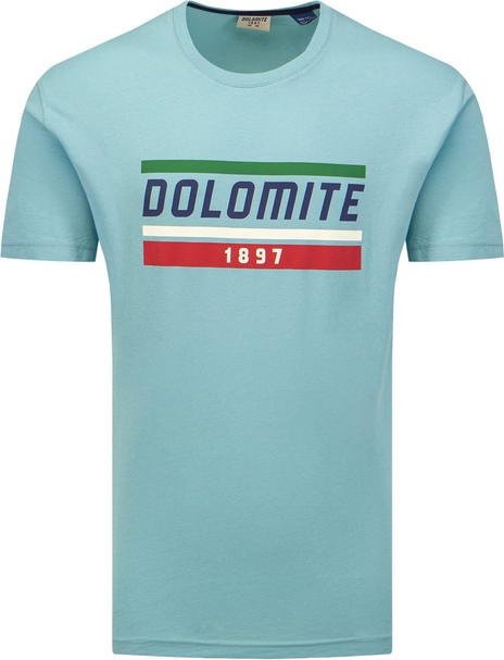 Niebieski t-shirt Dolomite z krótkim rękawem w młodzieżowym stylu