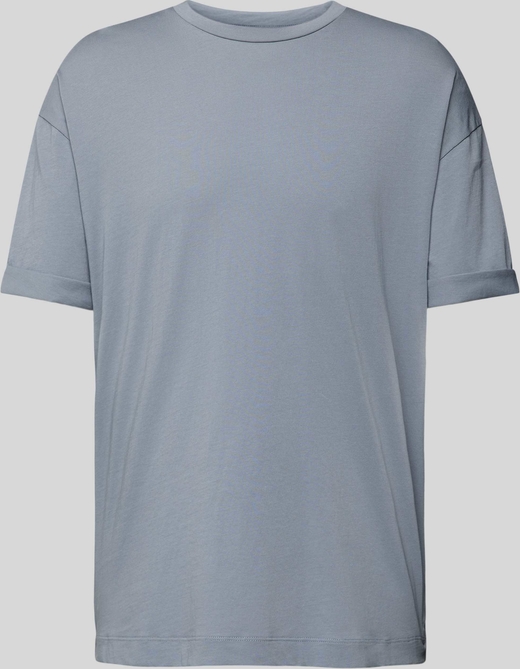 Niebieski t-shirt Drykorn z krótkim rękawem w stylu casual