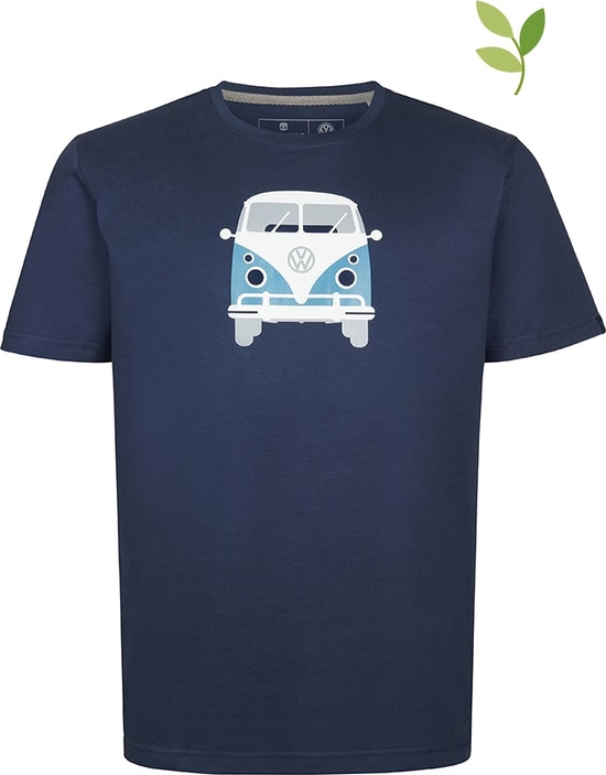 Niebieski t-shirt Elkline z nadrukiem