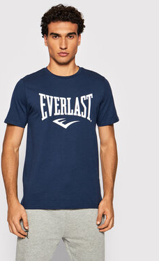 Niebieski t-shirt Everlast z krótkim rękawem
