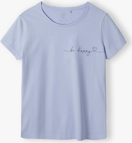 Niebieski t-shirt Family Concept By 5.10.15. w młodzieżowym stylu z bawełny