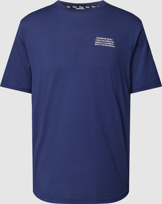 Niebieski t-shirt Fila z krótkim rękawem w stylu casual
