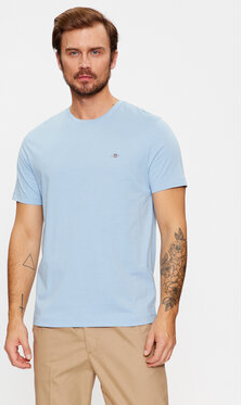 Niebieski t-shirt Gant w stylu casual