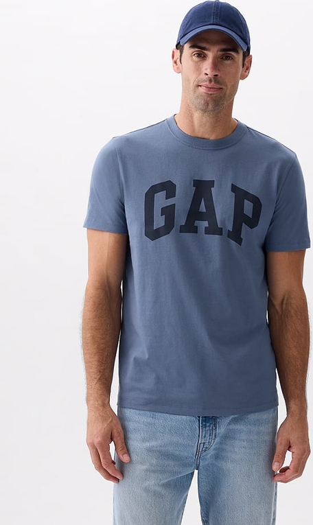 Niebieski t-shirt Gap z bawełny w młodzieżowym stylu