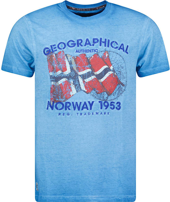 Niebieski t-shirt Geographical Norway