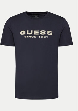 Niebieski t-shirt Guess