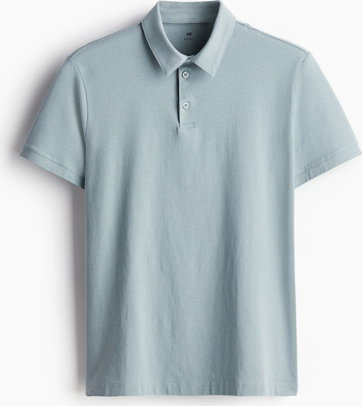 Niebieski t-shirt H & M z dżerseju