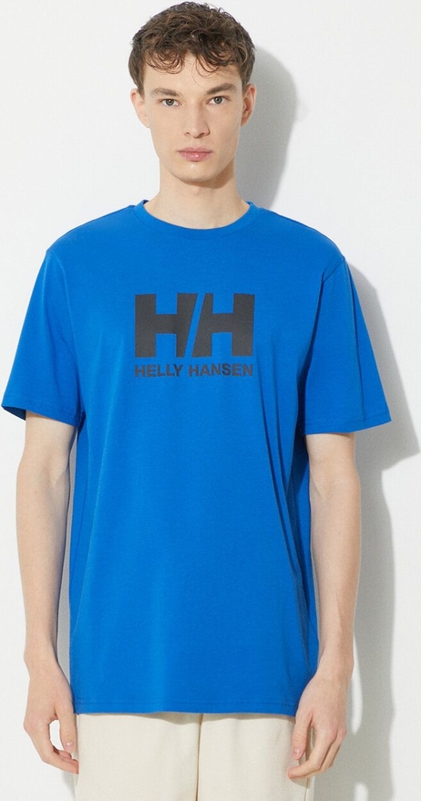 Niebieski t-shirt Helly Hansen w młodzieżowym stylu