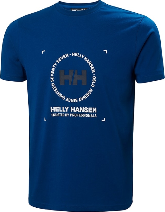 Niebieski t-shirt Helly Hansen z krótkim rękawem
