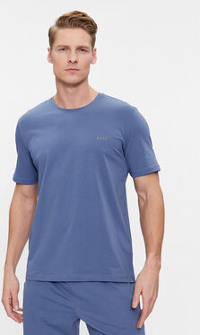Niebieski t-shirt Hugo Boss w stylu casual