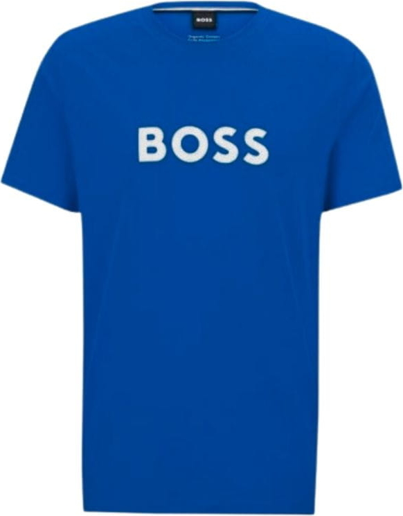 Niebieski t-shirt Hugo Boss z krótkim rękawem w młodzieżowym stylu